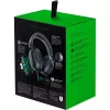 Headset gaming com fios Razer BlackShark V2 X — binaural, 3,5 mm, 32 Ω, 100 dB, microfone articulado com cancelamento de ruído, cabo de 1,3 m, verde/preto