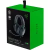 Headset gaming com fios Razer BlackShark V2 X — binaural, 3,5 mm, 32 Ω, 100 dB, microfone articulado com cancelamento de ruído, cabo de 1,3 m, verde/preto