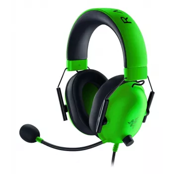 Headset gaming com fios Razer BlackShark V2 X — circumaural, 3,5 mm, cabo de 1,3 m, drivers TriForce, som surround virtual
