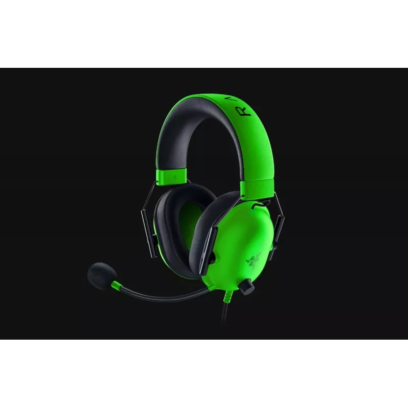 Headset gaming com fios Razer BlackShark V2 X — circumaural, 3,5 mm, cabo de 1,3 m, drivers TriForce, som surround virtual