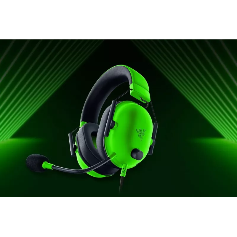 Headset gaming com fios Razer BlackShark V2 X — circumaural, 3,5 mm, cabo de 1,3 m, drivers TriForce, som surround virtual