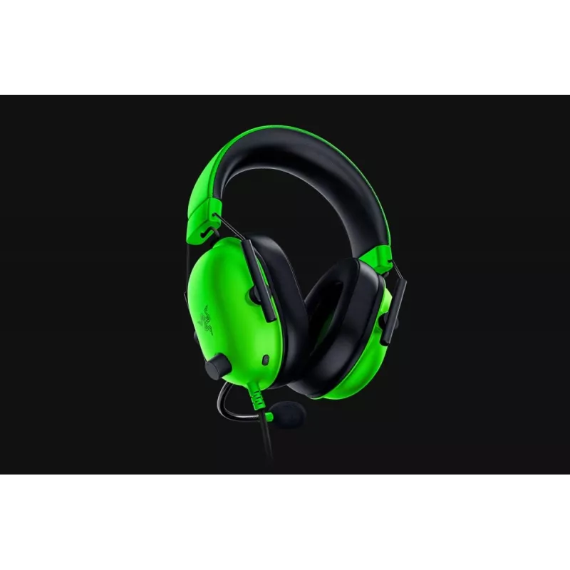 Headset gaming com fios Razer BlackShark V2 X — circumaural, 3,5 mm, cabo de 1,3 m, drivers TriForce, som surround virtual