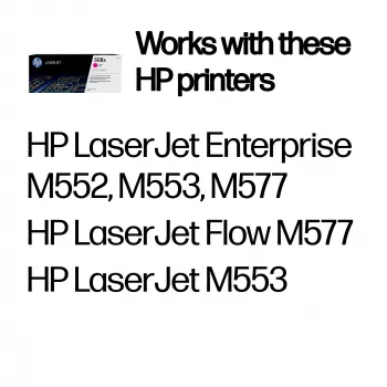 Toner original HP 508X magenta de alta capacidade LaserJet