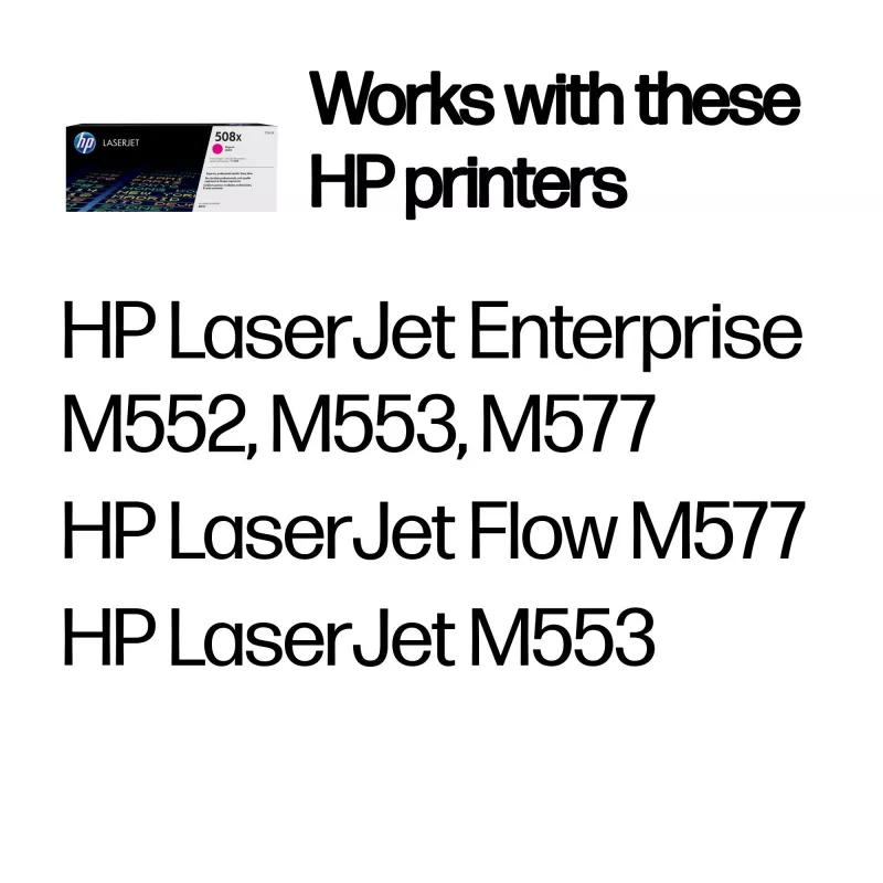 Toner original HP 508X magenta de alta capacidade LaserJet
