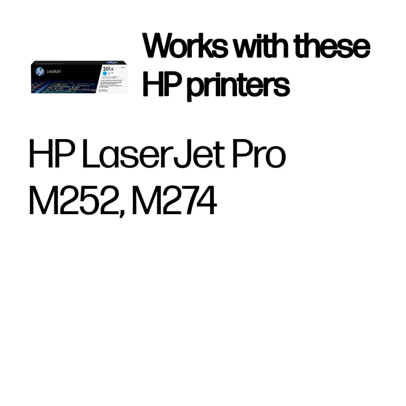 Toner original HP 201A ciano LaserJet. Rendimento de toner colorido: 1330 páginas, cores de impressão: ciano, quantidade por embalagem: 1 unid.