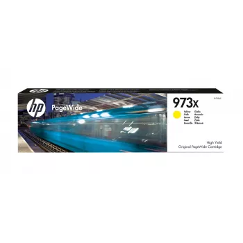 HP 973X Cartucho Original PageWide amarelo de alto rendimento, amarelo, 1 unid., 7000 páginas