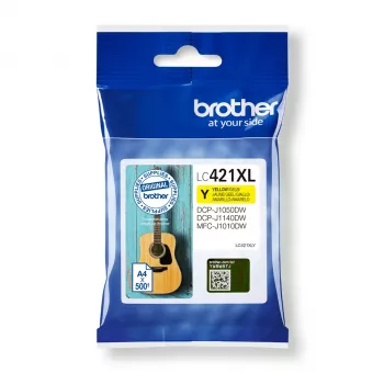 Brother LC-421XLY cartucho de tinta 1 unid. Original High (XL) Yield Amarelo