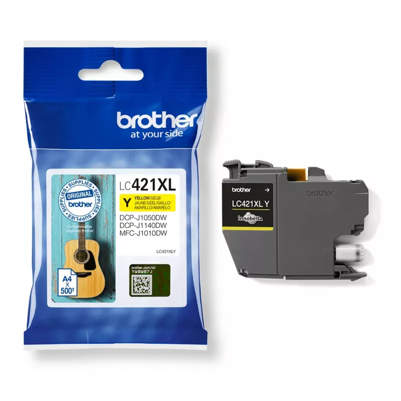 Brother LC-421XLY cartucho de tinta 1 unid. Original High (XL) Yield Amarelo