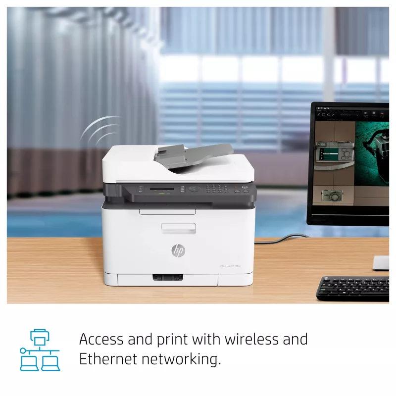 HP Color Laser MFP 179fnw, Laser, Impressão a cores, 600 x 600 DPI, A4, Impressão direta, Preto, Branco