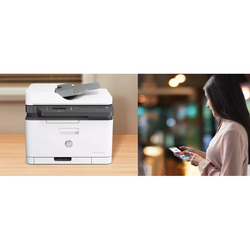 HP Color Laser MFP 179fnw, Laser, Impressão a cores, 600 x 600 DPI, A4, Impressão direta, Preto, Branco