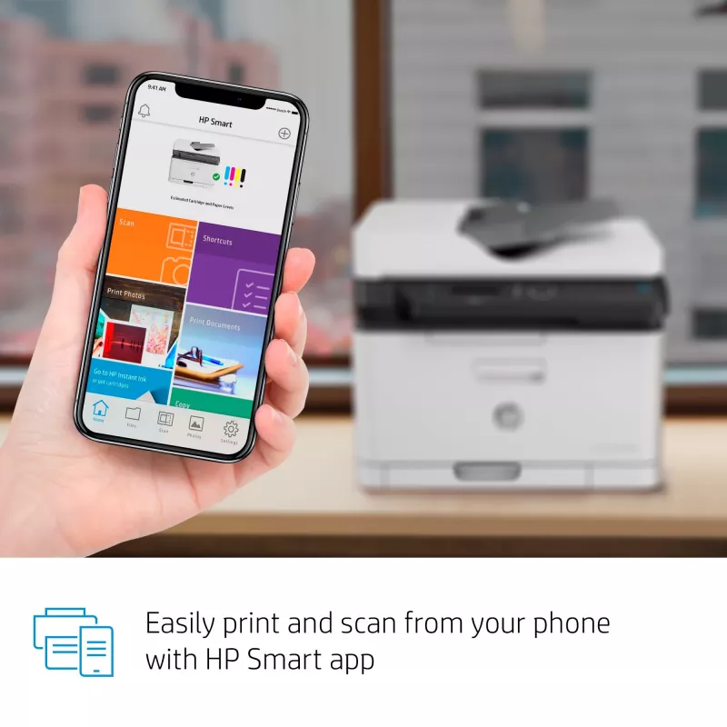 HP Color Laser MFP 179fnw, Laser, Impressão a cores, 600 x 600 DPI, A4, Impressão direta, Preto, Branco