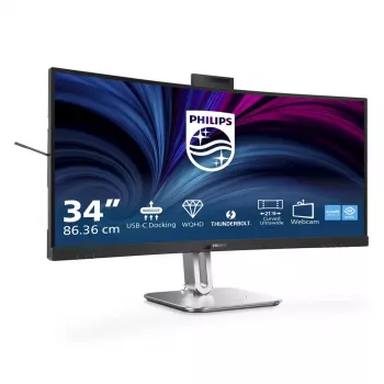 Monitor de computador Philips série 6000 34B2U6603CH/00 86,4 cm (34 polegadas) 3440 x 1440 píxeis Wide Quad HD LCD Cinzento