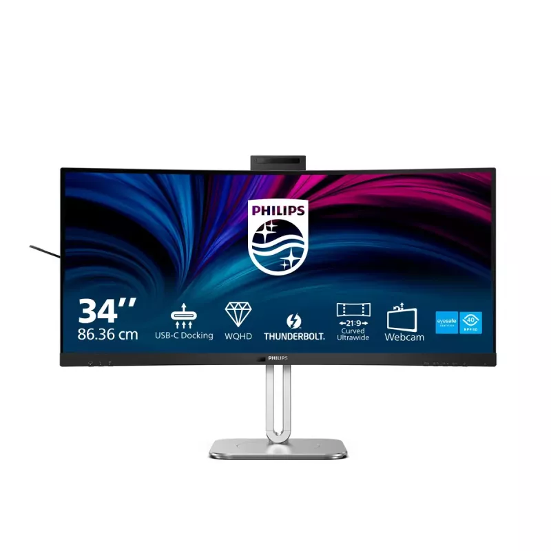 Monitor de computador Philips série 6000 34B2U6603CH/00 86,4 cm (34 polegadas) 3440 x 1440 píxeis Wide Quad HD LCD Cinzento