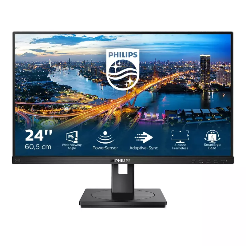 Monitor de computador Philips B Line 242B1/00 60,5 cm (23,8 polegadas) 1920 x 1080 píxeis Full HD LED Preto