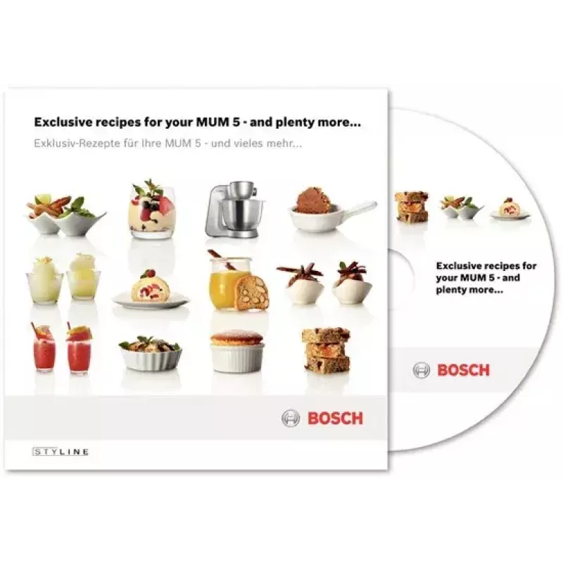 Bosch Styline robot de cozinha 900 W 3,9 L aço inoxidável, branco
