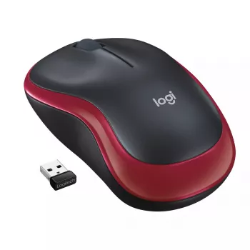 Rato Logitech M185 sem fios vermelho