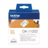 Etiquetas de envio Brother DK11202 preto sobre branco 62 mm