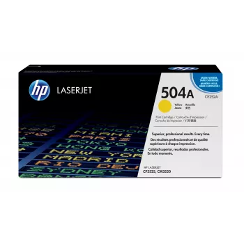 Toner Original HP 504A Amarelo para LaserJet, 7000 páginas, Amarelo, 1 unid.