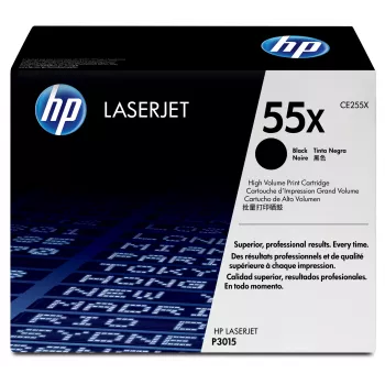 Toner Original HP 55X Preto de alto rendimento para LaserJet, 12500 páginas, Preto, 1 unid.