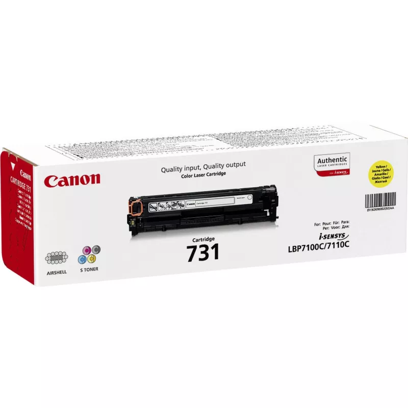 Toner Canon 731 1 unid. Original Amarelo