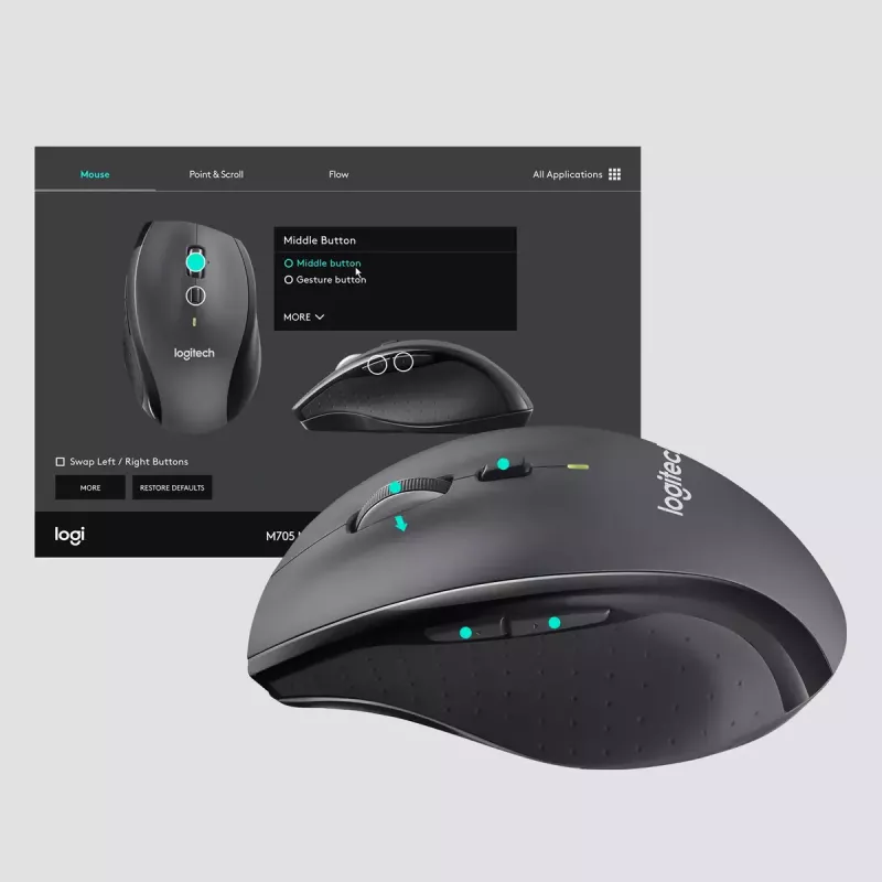 Rato Logitech Marathon M705 RF sem fios