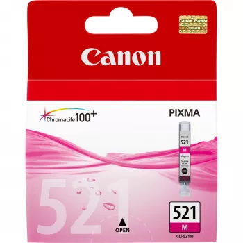 Tinteiro Canon CLI-521M Magenta, Magenta, Tinta pigmentada, 1 unid.