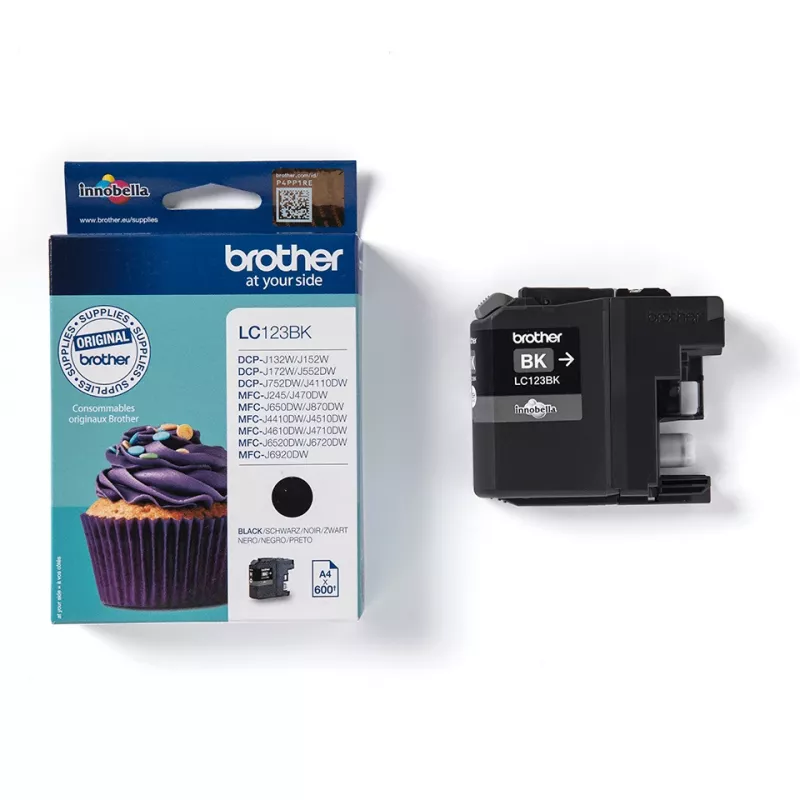 Tinteiro Brother LC123BK 1 unid. Original Preto
