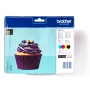 Tinteiro Brother LC-123VALBP 4 unid. Original Preto, Ciano, Magenta, Amarelo