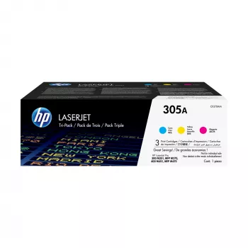 Tinteiros HP 305A pack de 3 Ciano/Magenta/Amarelo Original LaserJet