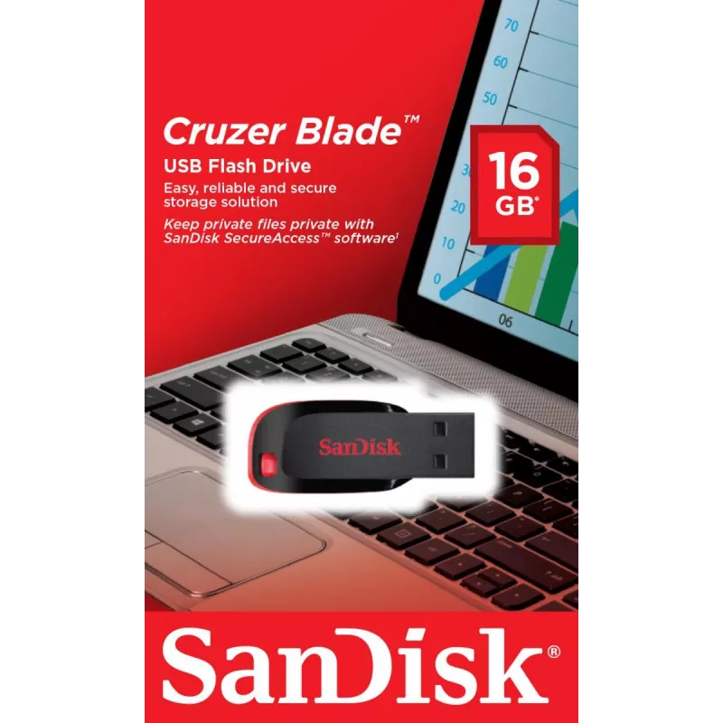 Pen drive SanDisk 16 GB USB Type-A 2.0 Cruzer Blade