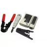 Conjunto de ferramentas de preparação de cabos LOGILINK WZ0012 — Ferramentas para RJ45 e RJ11 (descarnador, alicate de cravar, cortador)