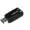 Placa de som USB LOGILINK UA0053 — Interface USB, saída de áudio 5.1 canais