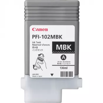 Tinteiro original Canon PFI-102MBK preto mate