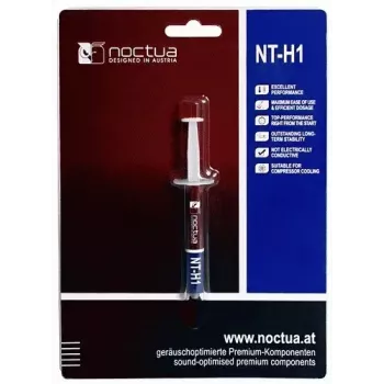 Pasta térmica Noctua NT-H1 1,4 g — branca, temperatura de funcionamento -40 a 90 °C