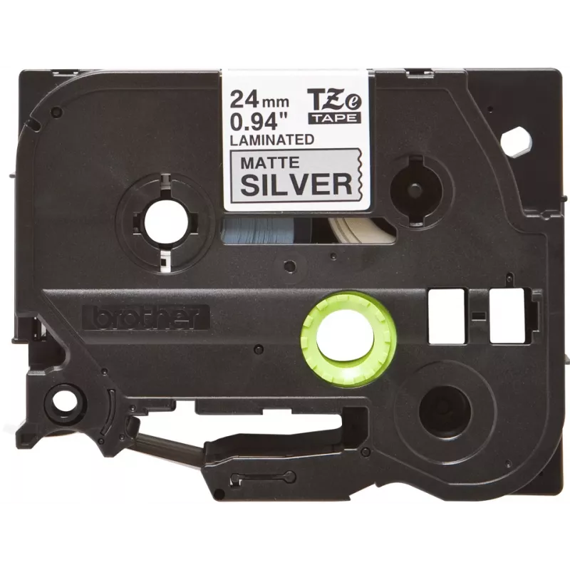 Fita de rotulagem Brother TZE-M951 preto sobre prateado