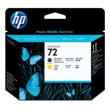 Cabeça de impressão HP 72 preto mate e amarelo DesignJet