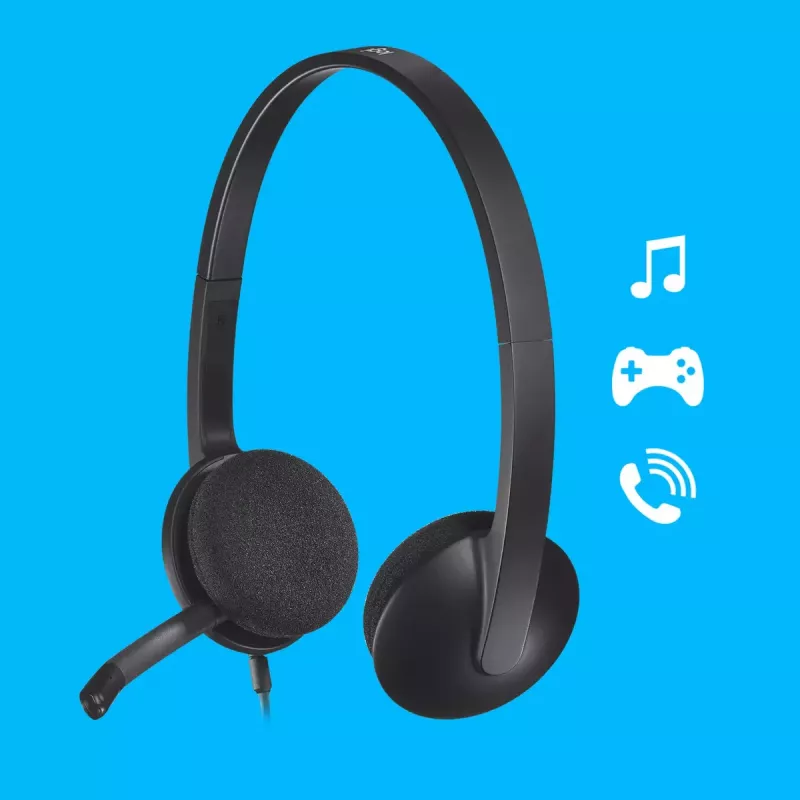 LOGITECH H340 - USB - Headset - preto