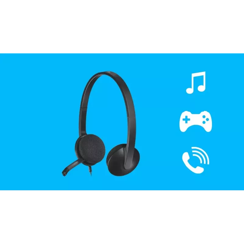 LOGITECH H340 - USB - Headset - preto