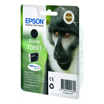 Epson Monkey embalagem individual preto T0891 tinta DURABrite Ultra