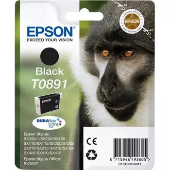 Epson Monkey embalagem individual preto T0891 tinta DURABrite Ultra