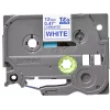 Fita de etiquetagem Brother TZE-233 azul sobre branco
