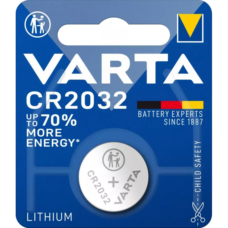 Pilha descartável Varta CR2032 V 1-BL (6032) lítio