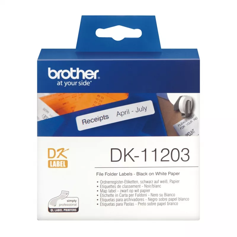 Etiquetas para dossiês Brother DK11203