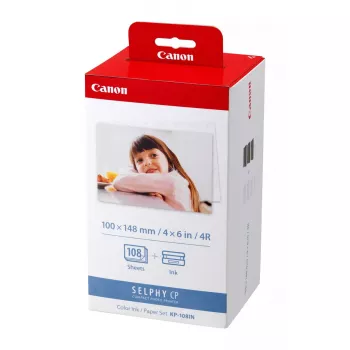 Canon SELPHY KP-108IN conjunto de tinta e papel, 108 folhas, 100x148 mm