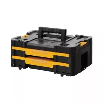 Caixa de peças pequenas DeWalt DWST1-70706, plástico, 8 L, 2 compartimentos, com fecho, com pega, 440×314×176 mm, preto