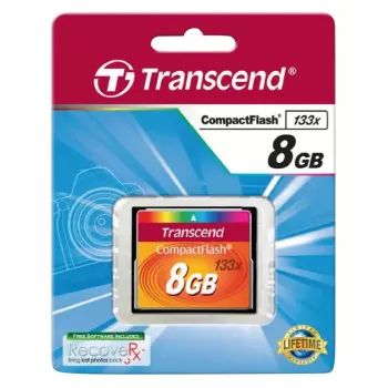 Cartão CompactFlash Transcend TS8GCF133, 8GB, 50MB/s leitura, 20MB/s escrita