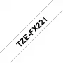 Fita de laminagem Brother TZe TZEFX221 preto sobre branco 9mm