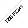 Fita de etiquetagem Brother TZE-FX241 preto sobre branco TZ