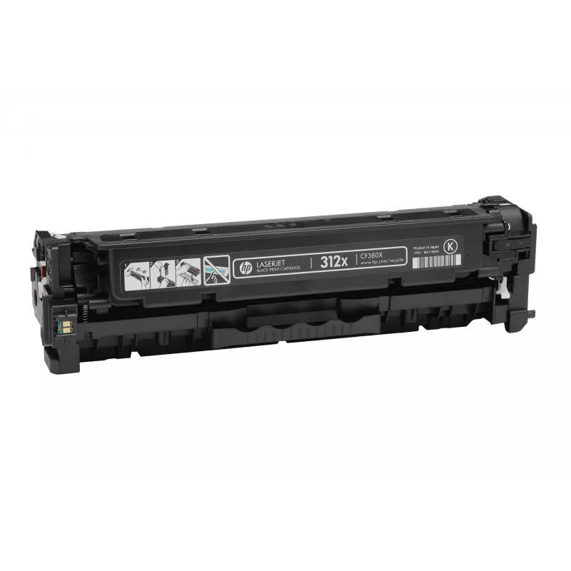HP 312X CF380X cartucho de toner de alto rendimento, 4 400 páginas, preto