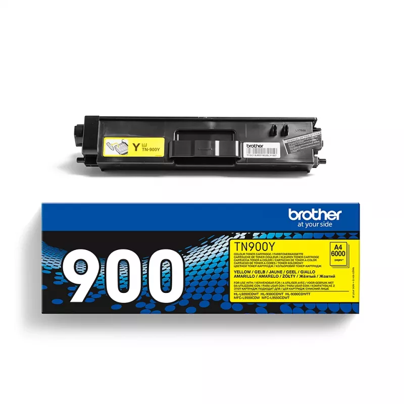 Cartucho de toner Brother TN-900Y 1 unid. original amarelo
